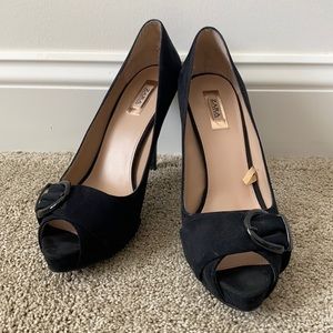 Zara Peep Toe Heels in Black - Perfect for Prom/Formals